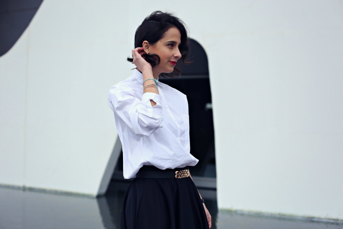 white-blouse-black-skirt